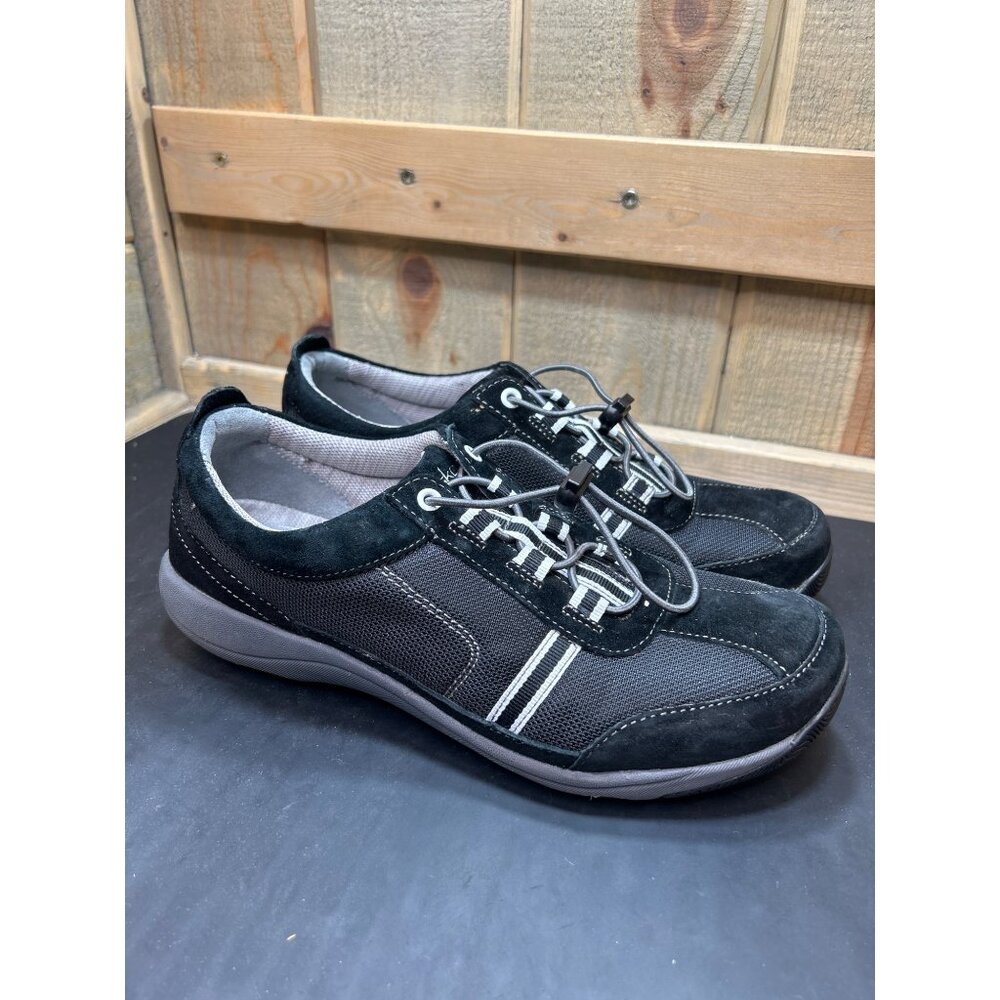 Dansko Womens Black Athletic Walking Shoes Size 9 EU39 Mesh & Suede Upper Comfor
